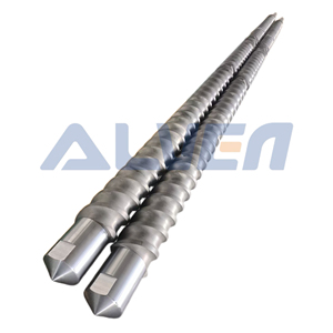 Alven song song đôi vít đùn vít phân khúc nhựa cao su bộ phận máy móc PLC đôi vít Thùng nitrided/lưỡng kim - Product Image 1