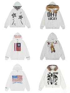 Felpe rosa con cappuccio da strada per uomo Casual Oversize ampia Fit autunno felpa alla moda con ricamo nuovo <span class=keywords><strong>abbigliamento</strong></span> maschile - Product Image 5