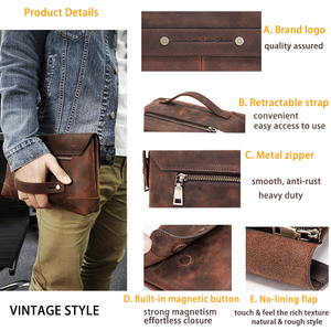 <span class=keywords><strong>Pochette</strong></span> Uomo in Pelle "Crazy Horse" Vintage Casual <span class=keywords><strong>con</strong></span> Scomparti Multipli per iPad da 7.9 Pollici, Lusso - Product Image 6