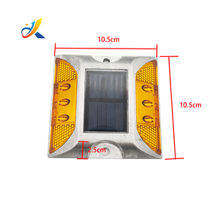 Perno de Seguridad de Tráfico Vial reflectante de ojos de gato solares de aluminio - Product Image 2