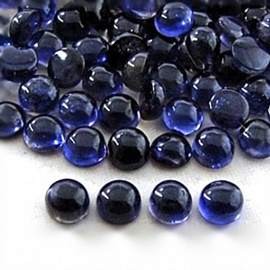 Piedras Preciosas de Iolita Azul Natural de 7mm, Corte Cabujón Redondo, Gemas Sueltas, Certificadas por Terceros, Marca Gopika, para Joyería - Product Image 3