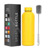 Bouteille d'eau en acier inoxydable à double paroi isolée, écologique, avec logo personnalisé, pour le sport, le camping, les boissons chaudes/froides
