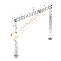 Motif carré de cadre de portail en alliage d'aluminium de 300mm X 300mm pour les écrans d'éclairage de toit d'événement de scène