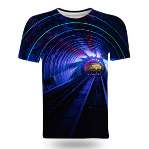 Men's 3D Printed T-<b>Shirt</b> Short Sleeve Regular Fit Breathable <b>100</b>% <b>Polyester</b> Knitted Summer Casual Top Pattern Digital Print - Product Image 4