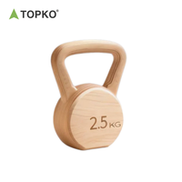 Kettlebell TOPKO de haute qualité en érable d'Amérique du Nord, en bois massif, pour l'entraînement physique