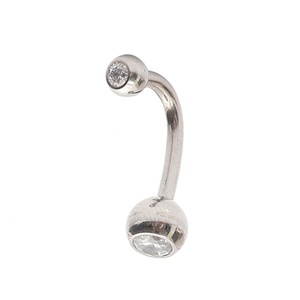 Fuxuan G23 titanio internamente filettato J bilanciere ricurvo anelli ombelico ombelico <span class=keywords><strong>Piercing</strong></span> - Product Image 4