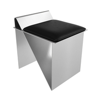 Table basse en acier inoxydable, mobilier commercial, ensemble de canapés en cuir pour café, ensemble table et chaises
