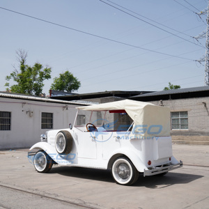 Voiture électrique vintage blanche, style rétro, homologuée CE, directement de l'usine, chariot de tourisme classique - Product Image 2