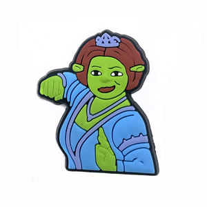 Nouvel amulette de chaussure en PVC <span class=keywords><strong>Shrek</strong></span> monstre de dessin animé, amulette personnalisée pour enfants, cadeau de fête pour filles, breloques en silicone, accessoires de chaussures pour la vente en gros - Product Image 6