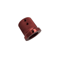 Precise Alignment CNC Machining OEM Aluminum Milling Drilling Turning Parts Red Shiny Precise Tolerance Custom Car Parts
