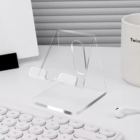 Support de tablette et de téléphone en acrylique transparent durable, support de téléphone intelligent transparent pour le bureau et la décoration de la chambre
