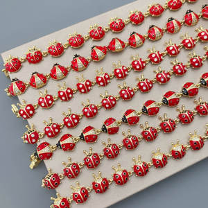 Nuovo Arrivo Braccialetto <span class=keywords><strong>Coccinella</strong></span> Smaltato Rosso per Donna Gioielli alla Moda - Product Image 2