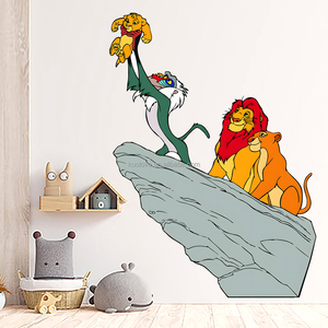 Brave Lion sangliers dessin animé Stickers muraux maternelle enfants chambre décoration papier peint <span class=keywords><strong>autocollants</strong></span> auto-adhésifs - Product Image 4
