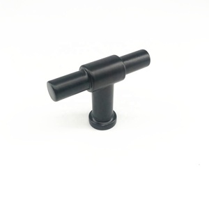 CX838 Hitam Kabinet Menarik Solid Gaya Euro T Bar Kenop Kabinet Dapur - Product Image 1