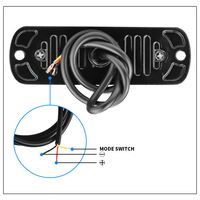Lumière latérale ultra-mince 12-24v, 4 LED, lumière d'avertissement clignotante, lumière stroboscopique 12W