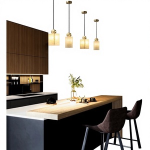 Lustre nordique minimaliste à texture marbrée, luminaire suspendu LED moderne pour chevet et fond de chambre - Product Image 5