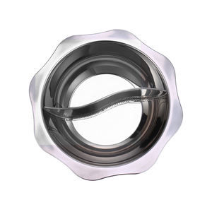 עיצוב עגול מחיר נמוך סיטונאי עיצוב עגול <span class=keywords><strong>2</strong></span> תאים 0.8 מ "מ קסלט נירוסטה סיר בישול סיר - Product Image 1