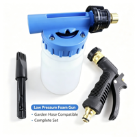 Lance à mousse pour lavage auto basse pression, pistolet à mousse pour tuyau d'arrosage, concentration de mousse réglable, accessoires de nettoyage et d'entretien automobile