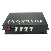 Multiplexeur vidéo CCTV 4 canaux Convertisseur fibre CVI/SDI vers fibre