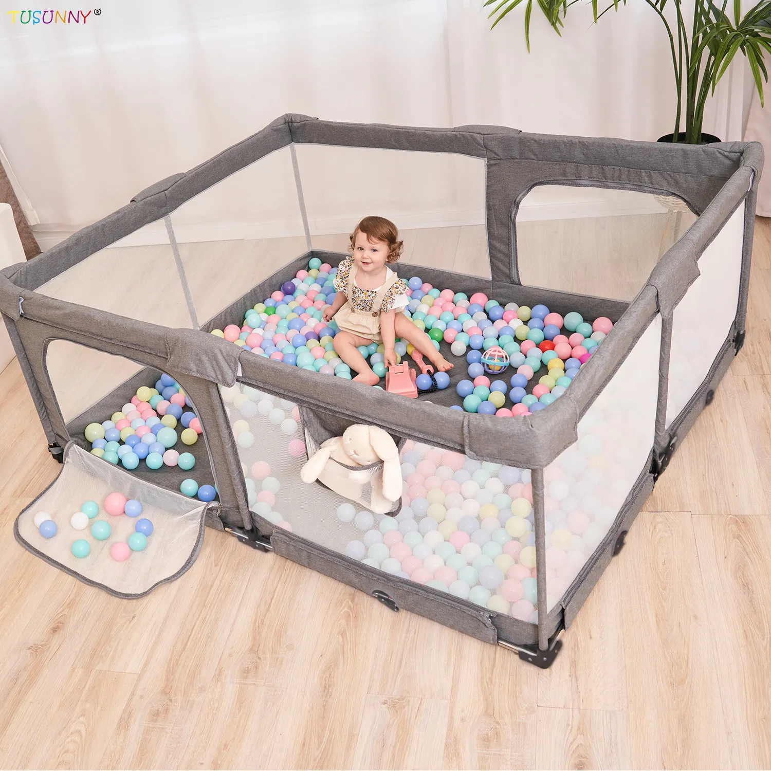 Kinderbox Opvouwbaar Multifunctioneel Ontwerp Veiligheid Speeltuin Indoor Hek Baby Play Pen Voor Huisdieren