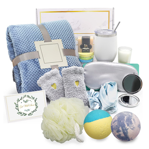 Boîte de panier d'encouragement de gobelet en acier inoxydable Get Well Soon Spa Gift Set pour les femmes