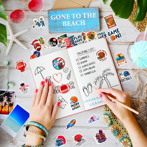 50 Stück <span class=keywords><strong>NFL</strong></span> Football Bowl Gestanzte Aufkleber Sport-Vinyl-Aufkleber Wiederverwendbare Wasserfeste <span class=keywords><strong>Sticker</strong></span>-Packung - Product Image 5