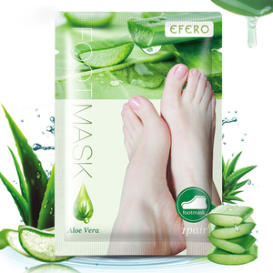 Masque à base de plantes à l'aloe vera pédicure anti-fissure talon élimination de la peau chaussettes exfoliantes <span class=keywords><strong>gommage</strong></span> pour les jambes et les pieds 10 patchs pour les pieds - Product Image 1