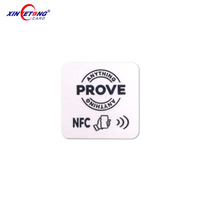 Étiquette autocollante NFC carrée avec logo imprimé personnalisé Puce NFC avec adhésif