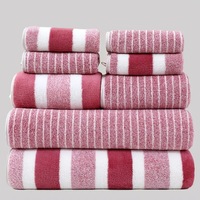 Ensemble de 8 serviettes en microfibre corail, super douces, en gros, pour adultes, hôtel, spa, ensemble cadeau, OEM