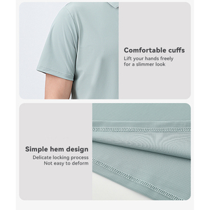 2025 hombres de secado rápido de verano para <span class=keywords><strong>Polo</strong></span> nueva camiseta de manga corta sólido Anti-Pilling entrenamiento deportivo Fitness grupo de ropa de trabajo - Product Image 3