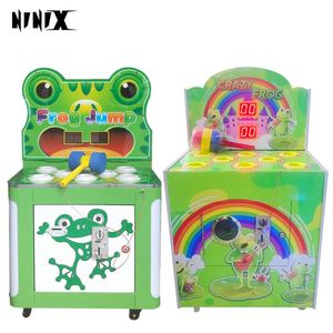 Hammer Hitting Game MachineCute Frog StyleThreshing Hammer <b>Coin</b> <b>Pusher</b> Mini Arcade Redemption Game Whack a Mole Game Machine - Product Image 1