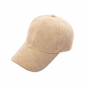 Gorro de Béisbol de Pana con Rayas Verticales de Color Sólido, Gorro Deportivo Informal Cálido para Otoño e Invierno, Gorro de Béisbol Personalizado para Mujer - Product Image 4
