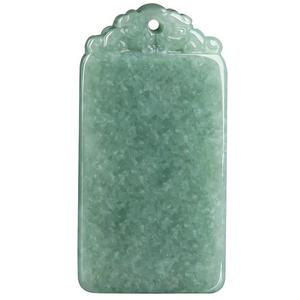 Colgante de Jadeíta Natural Wu Shi Pai Verde Guisante, Diseño Original, Estilo Chino, UNISEX, con Certificado de Tasación HJ42 - Product Image 5