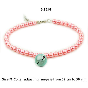 طوق قطط وكلاب فاخر بالجملة، متين وجميل، قابل للتخصيص وصديق للبيئة، مزين باللؤلؤ، قابل للتعديل - Product Image 5