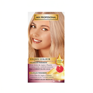 Kit de Tinte Permanente para el Cabello Mix Profesional, Crema Hidratante de Lujo con Brillo, 1023 Rubio Platino con Aceite de Argán y Extracto de Pomelo - Product Image 3