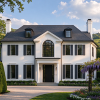 Système de fenêtres en acier série 50, cadre invisible, acier galvanisé haute résistance pour projets modernes de villas haut de gamme en UE et aux États-Unis