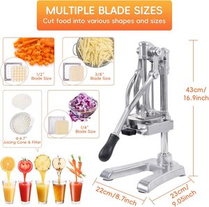 Manual Voltage Commercial Vegetable and Fruit Chopper Juicer with Anti-Slip Grip Handle - Product Image 3