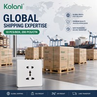 Enchufe de Pared Universal de 5 Orificios Estándar del Reino Unido, 13A, Resistente al Fuego, Compatible con Múltiples Enchufes, Marca Kolani, Fabricación OEM/ODM