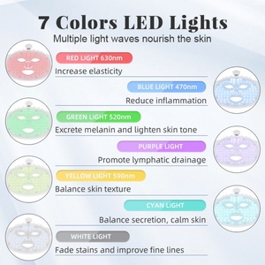 Máquina de Terapia de Luz LED, Máscara Facial de Terapia de Luz Roja, Dispositivo de Tratamiento Facial con Infrarrojo Cercano para Uso Doméstico - Product Image 3