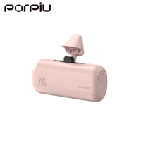 Banque d'alimentation personnalisée avec logo 5000mAh Mini double prise avec entrée Type-C Charge rapide Compléments d'alimentation mobile Cadeau tendance