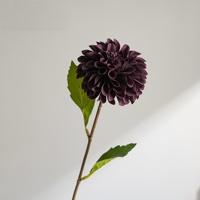 Bunga Dahlia Sutra Buatan Warna Pink Putih Burgundy 55CM Grosir untuk Dekorasi Pernikahan, Kamar, Pesta, dan Rumah