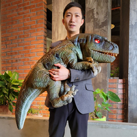 Marionnette de dinosaure réaliste en métal pour les petites mains – Utilisation intérieure/extérieure pour centres commerciaux et parcs d'aventure