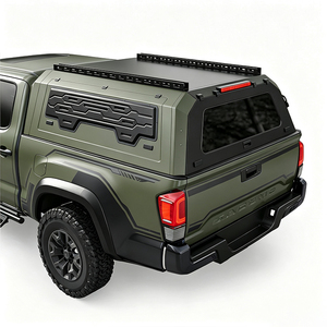 Couverture de benne de camion en aluminium robuste, coque de camping, toit rigide, couvercle de benne verrouillable, étanche, pour camionnette 4x4 pleine grandeur, durable - Product Image 1