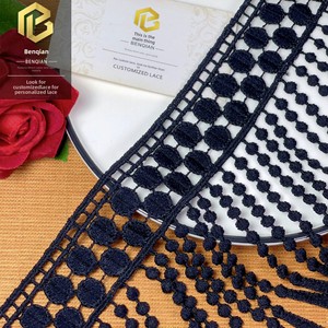Milk Silk Hanging Spot Tassel Barcode <strong>Black</strong> Lace Skirt Accessories Water Soluble Lace 14cm Embroidery Spot <strong>Wedding</strong> <strong>Dress</strong> - Product Image 4