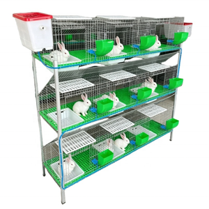 Jaulas Apilables Resistentes para Conejos para Cría Industrial con Bandejas de Fácil Limpieza y Comederos - Product Image 5
