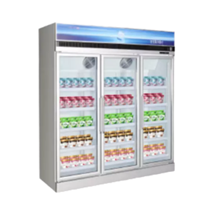XUELE Supermarket Refrigerator Glass Door Display Chiller Cold Drink Fridge Transparent Refrigerator Bottle Cooler - Product Image 1