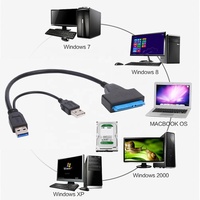 2,5 '3,5 ''HDD SSD USB3.0 a SATA Cable convertidor ordenador IDE SATA conector adaptador Usb 3,0 a Sata Cable de disco duro externo