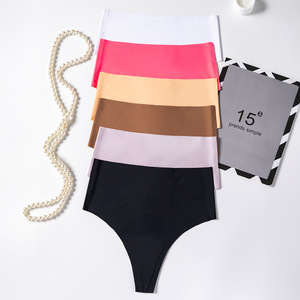 Tanga de Nylon Sin Costuras de Cintura Alta para Mujer, con Relleno, Corte Láser, Invisible, para Yoga y Deportes, Sin Marca Visible, Ropa Interior a Prueba de Camel Toe - Product Image 3