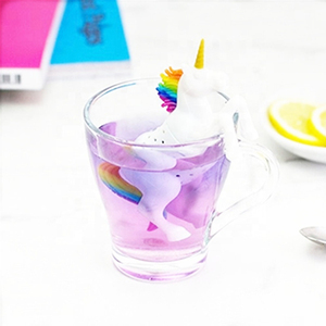 Blanco personalizado unicornio caballo forma libre de BPA silicona Infusor de té - Product Image 2