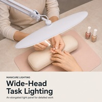 Lampe de travail à bras articulé à intensité variable, protectrice des yeux, à fixation par pince, lumière du jour, pour manucure, extension de cils, application en studio de beauté